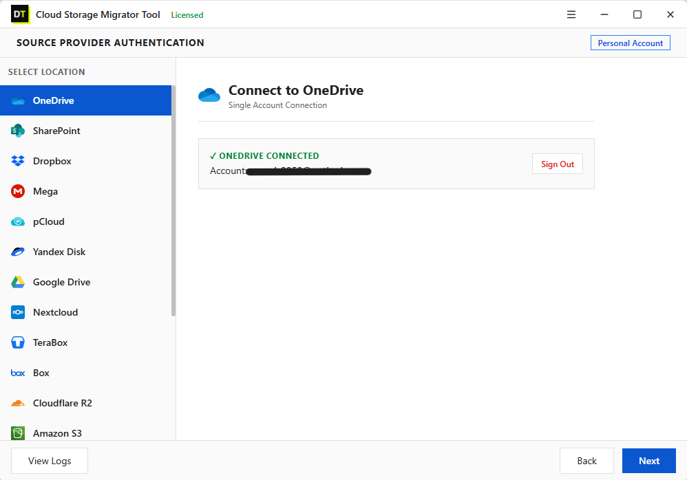 Screen 3: Source Authentication