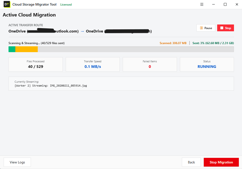 Screen 8: Migration
