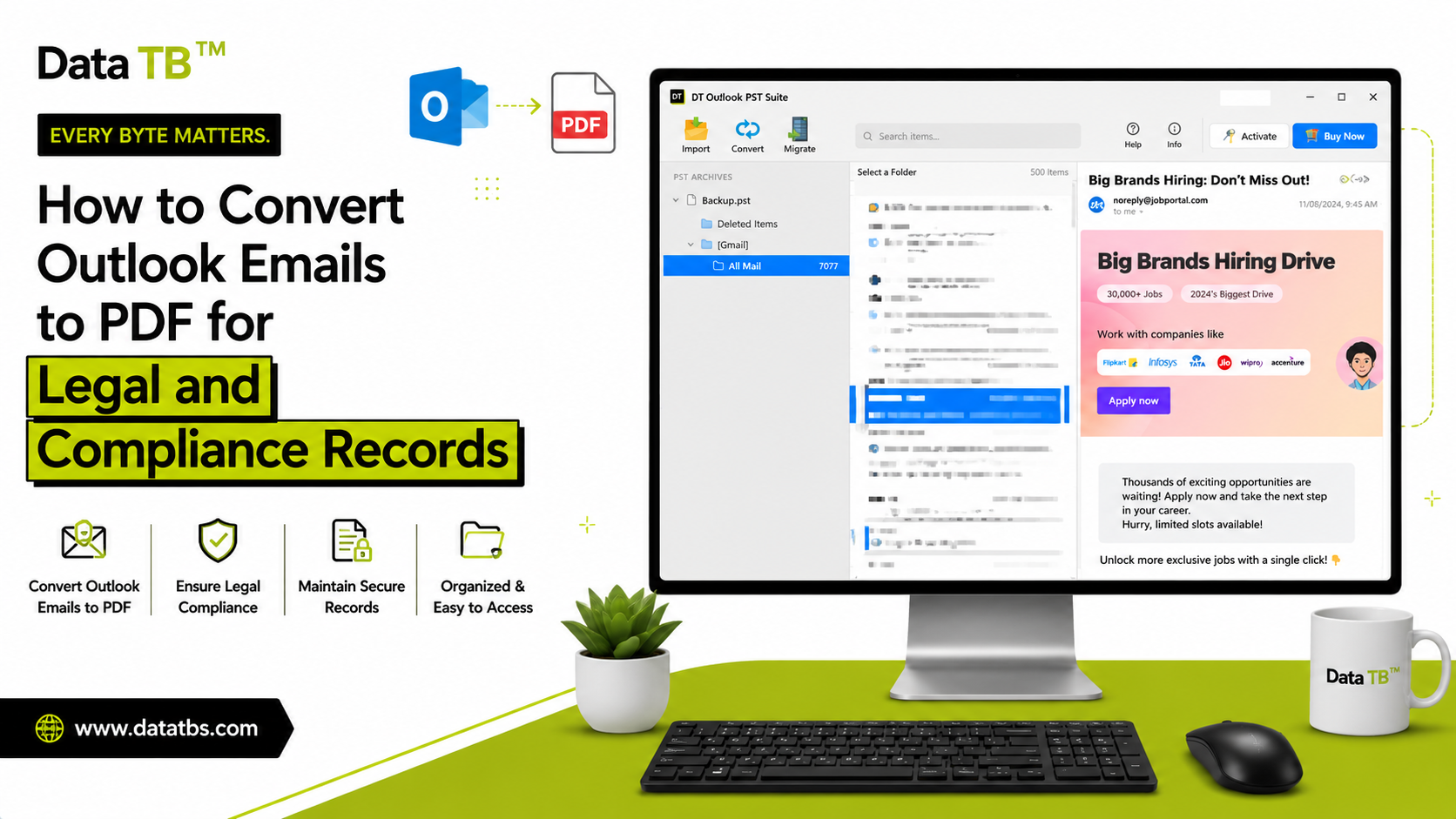 Convert Outlook Emails to PDF for Legal Records