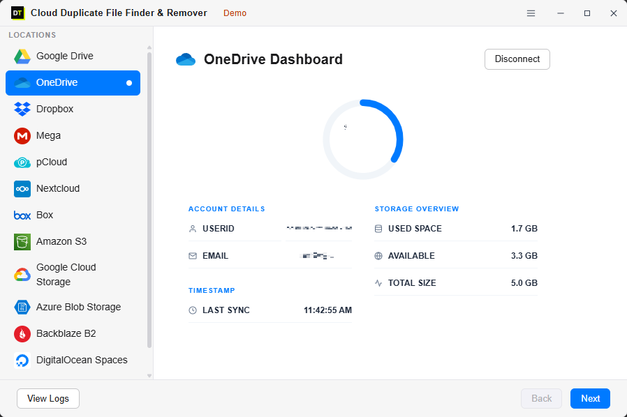 Connect your OneDrive Account